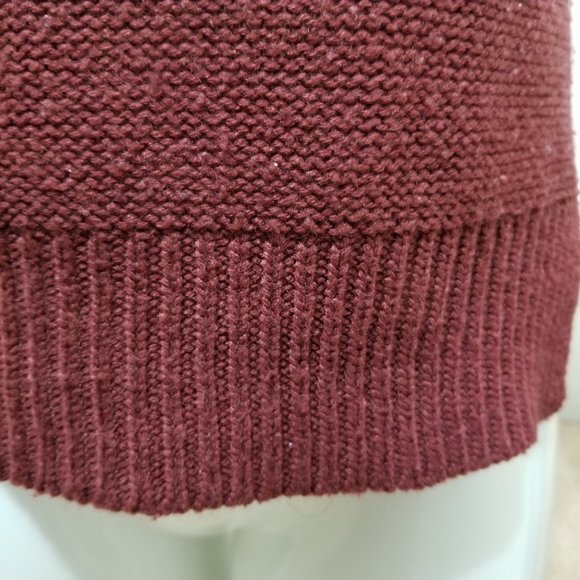 Essentials by Full Tilt sweater Small varsity striped knit pullover step hem - Picture 7 of 12